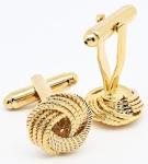 Men's Silver Twist Knot Cufflinks in Gift Case