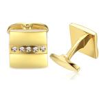Honey Bear Silver Square Crystal Cufflinks for Men