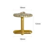 Elegant Silver Lion Head Cufflinks with Rhinestones