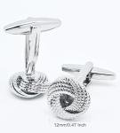 Twist Knot Silver Cufflinks in Gift Case