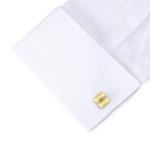 Honey Bear Silver Square Crystal Cufflinks for Men