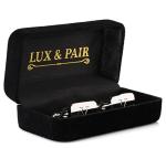 Personalized Silver Initial Engraved Cufflinks Gift Box