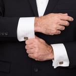 Personalized Silver Initial Engraved Cufflinks Gift Box