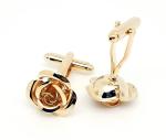 Rose Gold Flower Cufflinks in Gift Box
