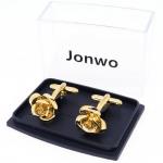 Rose Gold Flower Cufflinks in Gift Box