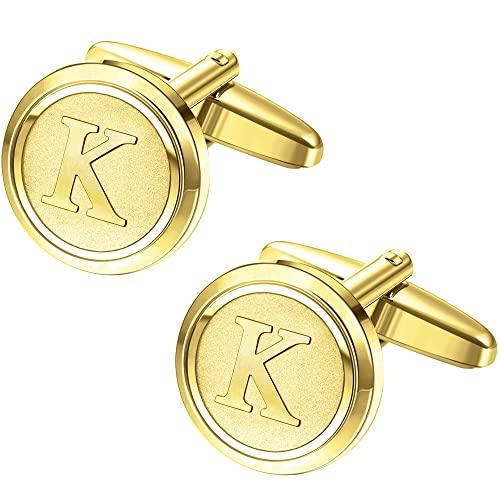 Personalized Silver Initial Cufflinks for Men