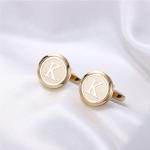 Personalized Silver Initial Cufflinks for Men