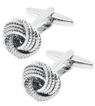 Twist Knot Silver Cufflinks in Gift Case
