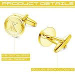 Personalized Silver Initial Cufflinks for Men