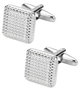 Stylish Square Silver Cufflinks for Men