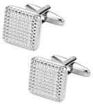 Stylish Square Silver Cufflinks for Men