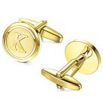 Personalized Silver Initial Cufflinks for Men