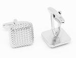 Stylish Square Silver Cufflinks for Men