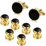 Men's Silver Cufflinks and Studs Set