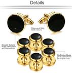 Men's Silver Cufflinks and Studs Set