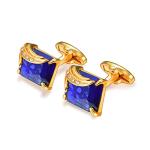 U7 Blue & Gold Crystal Cufflinks for All