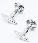 Twist Knot Silver Cufflinks in Gift Case