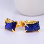 U7 Blue & Gold Crystal Cufflinks for All