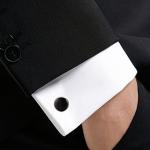 Men's Silver Cufflinks and Studs Set
