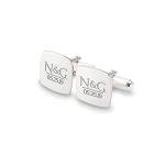 Custom Sterling Silver Wedding Cufflinks with Initials