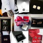 Custom Sterling Silver Wedding Cufflinks with Initials