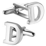 Personalized Silver Initial Cufflinks for Men