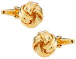 Unique Classic Gold Knot Silver Cufflinks Set