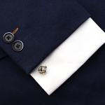 Jonwo Two-Tone Gold and Silver Knot Cufflinks