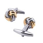 Jonwo Two-Tone Gold and Silver Knot Cufflinks