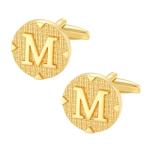 Personalized Silver Initial Cufflinks for Men