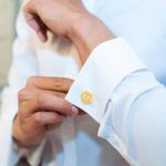 Personalized Silver Initial Cufflinks for Men