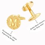 Personalized Silver Initial Cufflinks for Men