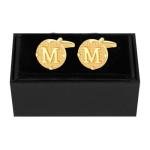 Personalized Silver Initial Cufflinks for Men