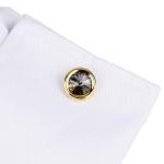 Swarovski Crystal Silver Cufflinks Set for Weddings