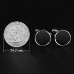 Stylish Silver Tuxedo Cufflinks for Men