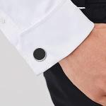 Stylish Silver Tuxedo Cufflinks for Men