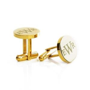 Personalized Silver Cufflinks with Custom Initials