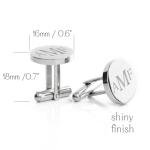 Personalized Silver Cufflinks with Custom Initials