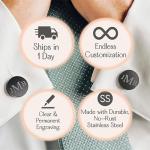 Personalized Silver Cufflinks with Custom Initials