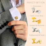 Personalized Silver Cufflinks with Custom Initials
