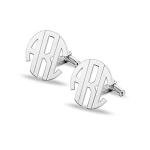 Personalized Sterling Silver Initial Cufflinks for Men