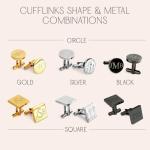 Personalized Silver Cufflinks with Custom Initials