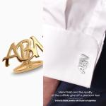 Personalized Silver Initial Cufflinks for Men