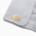 Personalized Silver Initial Cufflinks for Men