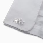Personalized Silver Initial Cufflinks for Men