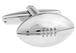 Football Silver Cufflinks with Gift Box & Cloth