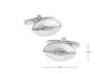 Football Silver Cufflinks with Gift Box & Cloth