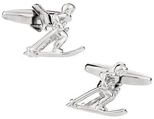Skier Cufflinks with Presentation Box by Cuff-Daddy