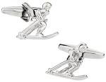 Skier Cufflinks with Presentation Box by Cuff-Daddy