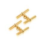 Sterling Silver T-Bar Cufflinks for Men